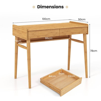 Bamboo store computer desk