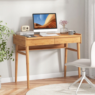 White on sale bamboo desk