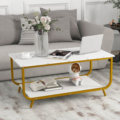 Elegant white coffee deals table