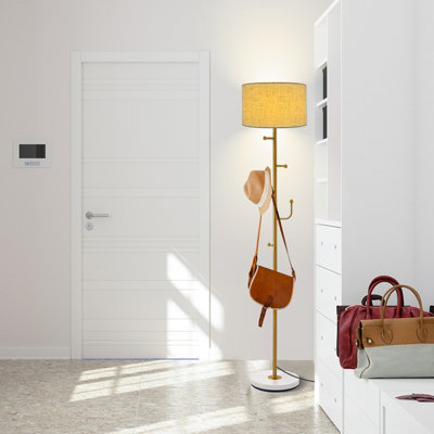 Floor lamp with deals hooks