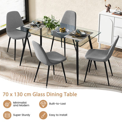 Latest dining table designs with glass top hotsell