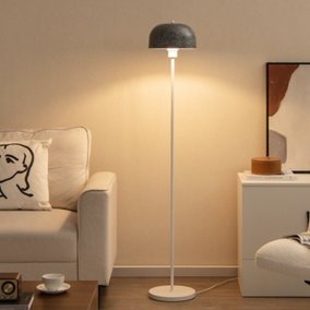 Costway Modern Pole Floor Lamp Standing Lamp with Lampshade and Foot Switch E27 Socket