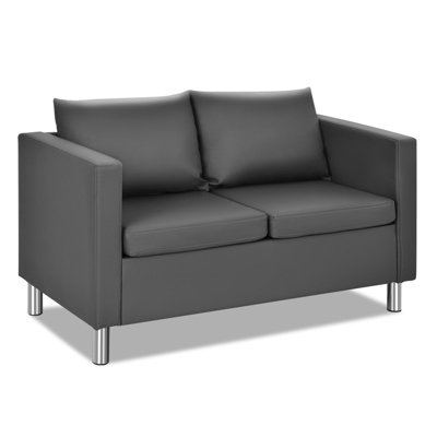 Leather loveseat store and chair