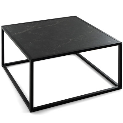 Square faux marble store coffee table