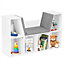 Costway Modern Storage Shelf Bookcase Cube Bookshelf Organizer Cabinet with Seat Cushion