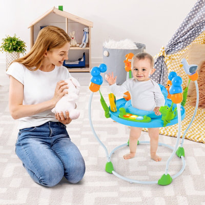 Costway Ocean Discovery Baby Jumpers and Bouncers Infant Activity Center 5 Adjustable Heights Developmental Toys