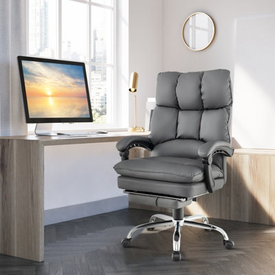 Reclining computer chair store with desk