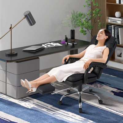 Ergonomic desk deals chair with footrest