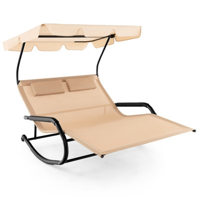 Double folding deals lounge chair