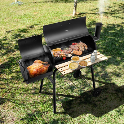Costway Outdoor BBQ Grill Charcoal Barbecue Steel Pit Patio Backyard Meat Cooker Smoker - 5