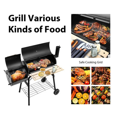 Costway Outdoor BBQ Grill Charcoal Barbecue Steel Pit Patio Backyard Meat Cooker Smoker - 8