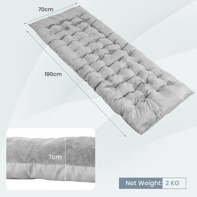 Costway Outdoor Camping Cot Pads Crystal Velvet Sleeping Pads Mattress Lounge Chair Cushion