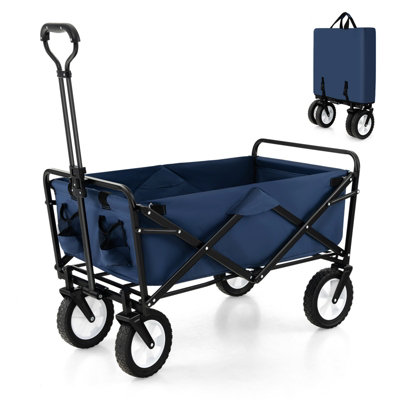 Costway Outdoor Collapsible Folding Utility Wagon Heavy Duty Camping Garden Cart