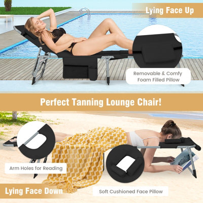 Lay down beach chair sales
