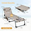 Costway Outdoor Folding Chaise Lounger Patio Lounge Chair Portable Beach Recliner 5-position Adjustable