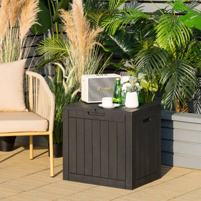 COSTWAY OUTDOOR GARDEN STORAGE BOX WATERPROOF PATIO UTILITY CHEST ...