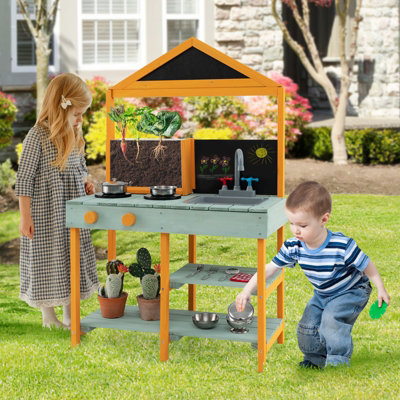 Outdoor play kitchen plastic clearance