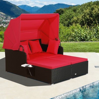 Costway outdoor daybed with retractable deals canopy