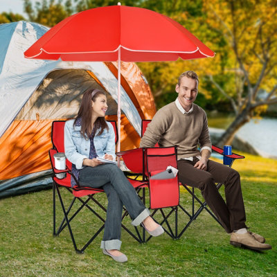 Lawn chair with umbrella discount