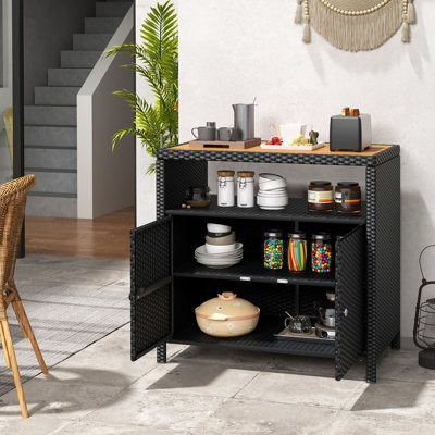 Outdoor sideboard buffet table discount