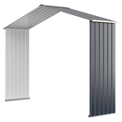 Costway Outdoor Storage Shed Extension Kit for 203 cm Shed Width Increased Storage Space