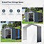 Costway Outdoor Storage Shed Extension Kit for 203 cm Shed Width Increased Storage Space