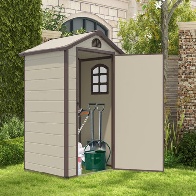 Costway Outdoor Storage Shed Weather Resistant Garden Shed w/ Lockable Door& Air Vents