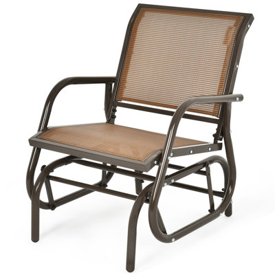 Costway Outdoor Swing Glider Chair Patio Garden Rocking Chair w