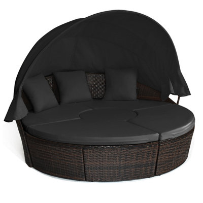 Round outdoor sectional deals furniture