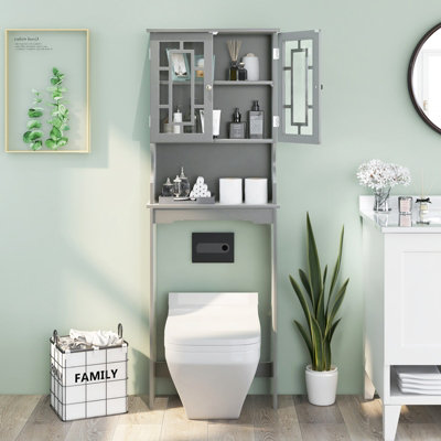 3-Tier Over The Toilet Storage Shelf – Bamboo, Adjustable – Space Saver For Bathroom