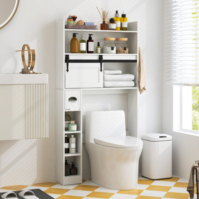 COSTWAY Over The Toilet Storage Cabinet Bathroom Organizer Toilet Rack