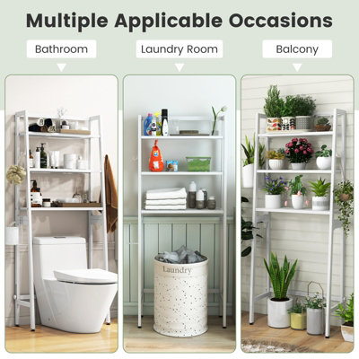 Bathroom storage over toilet discount