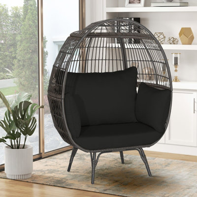 Black egg chair outdoor best sale