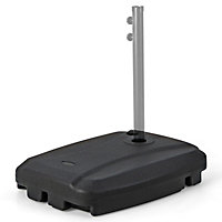 Costway Patio Cantilever Offset Umbrella Base Stand Outdoor Heavy Duty Cross Base W/ Wheels Up to 90 kg