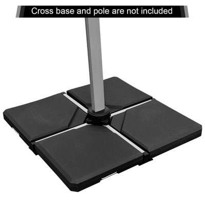 Costway Patio Cantilever Offset Umbrella Base Weight Stand Base Plate Set