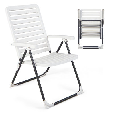 Costway patio folding chair lounger recliner chair rattan aluminum garden deals recliner chair