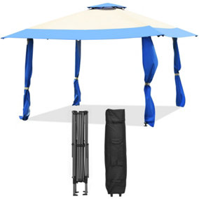 Costway Patio Large Canopy Tent Outdoor Park Gazebo Canopy w/ 3 Adjustable Heights