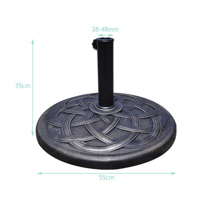 Costway Patio Outdoor Umbrella Stand Classic Round Parasol Stand Holder
