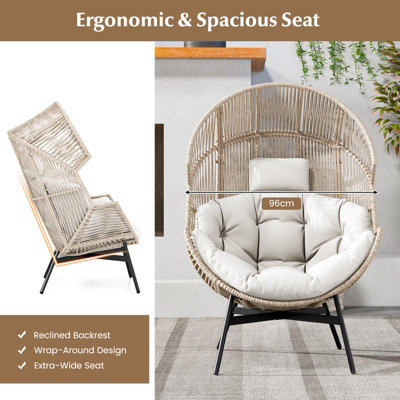 Extra wide outdoor lounge chair top