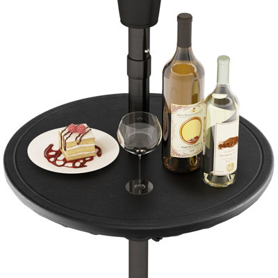 Costway Patio Umbrella Table Adjustable Umbrella Table Tray w/38mm Umbrella Hole