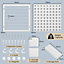 Costway Pegboard Wall Organizer Kit Wall Mount Display 2 Pegboard Panels Kits Storage