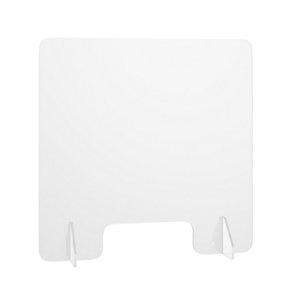 Costway Perspex Sneeze Screen 6mm Thicken Acrylic Protection Shield 2 Removable Stands