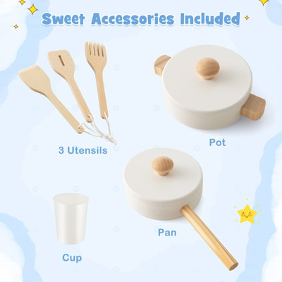 Play kitchen pots and pans set on sale