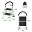 Costway Portable 2 Step Household Ladder Folding Step Stool w/ Anti-Slip Platform 150 kg