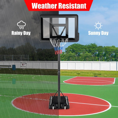 Costway Portable Basketball Hoop for Both Youth and Adults Height Adjustable 1.35-3.05m - 4