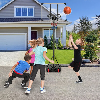 Costway Portable Basketball Hoop Height Adjustable Indoor Outdoor Basketball Stand - 3