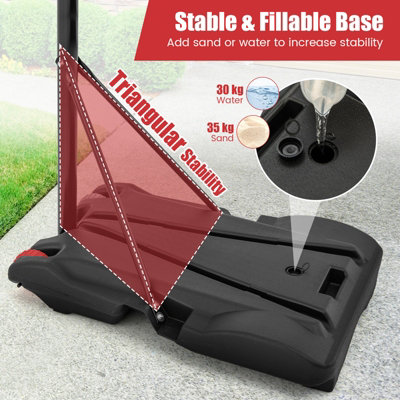 Costway Portable Basketball Hoop Height Adjustable Indoor Outdoor Basketball Stand - 8