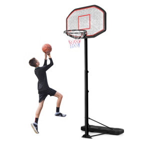 Costway Portable Basketball Hoop System 10 Ft Indoor Outdoor Basketball Stand w/Wheels