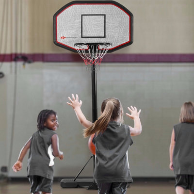 Costway Portable Basketball Hoop System 10 Ft Indoor Outdoor Basketball Stand w/Wheels - 4