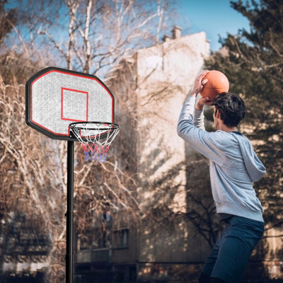 Costway Portable Basketball Hoop System 10 Ft Indoor Outdoor Basketball Stand w/Wheels - 5